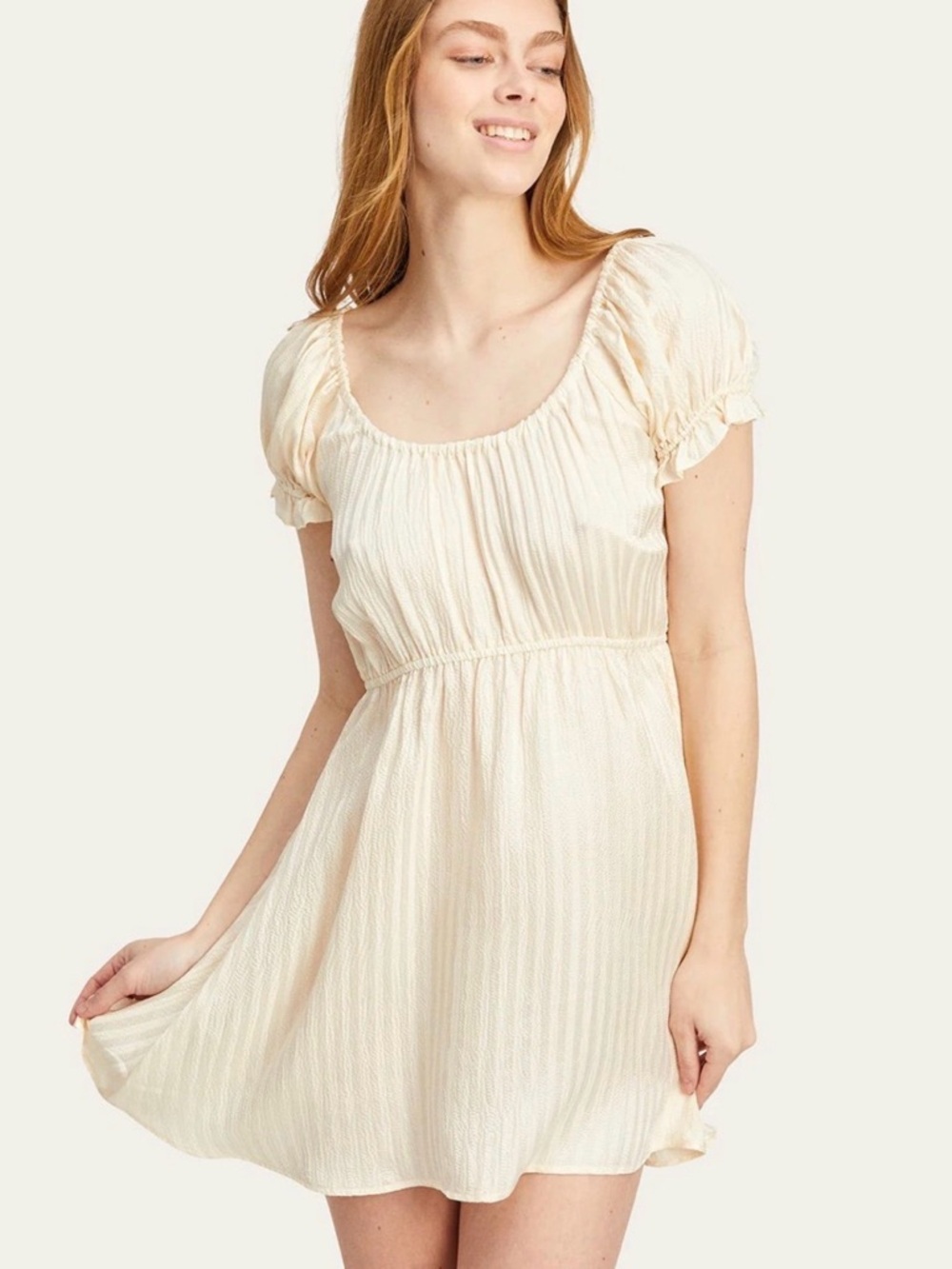 Morgan Lane Ava Silk Mini Dress Ivory Cottagecore Fairycore Bridal Romantic - Sm